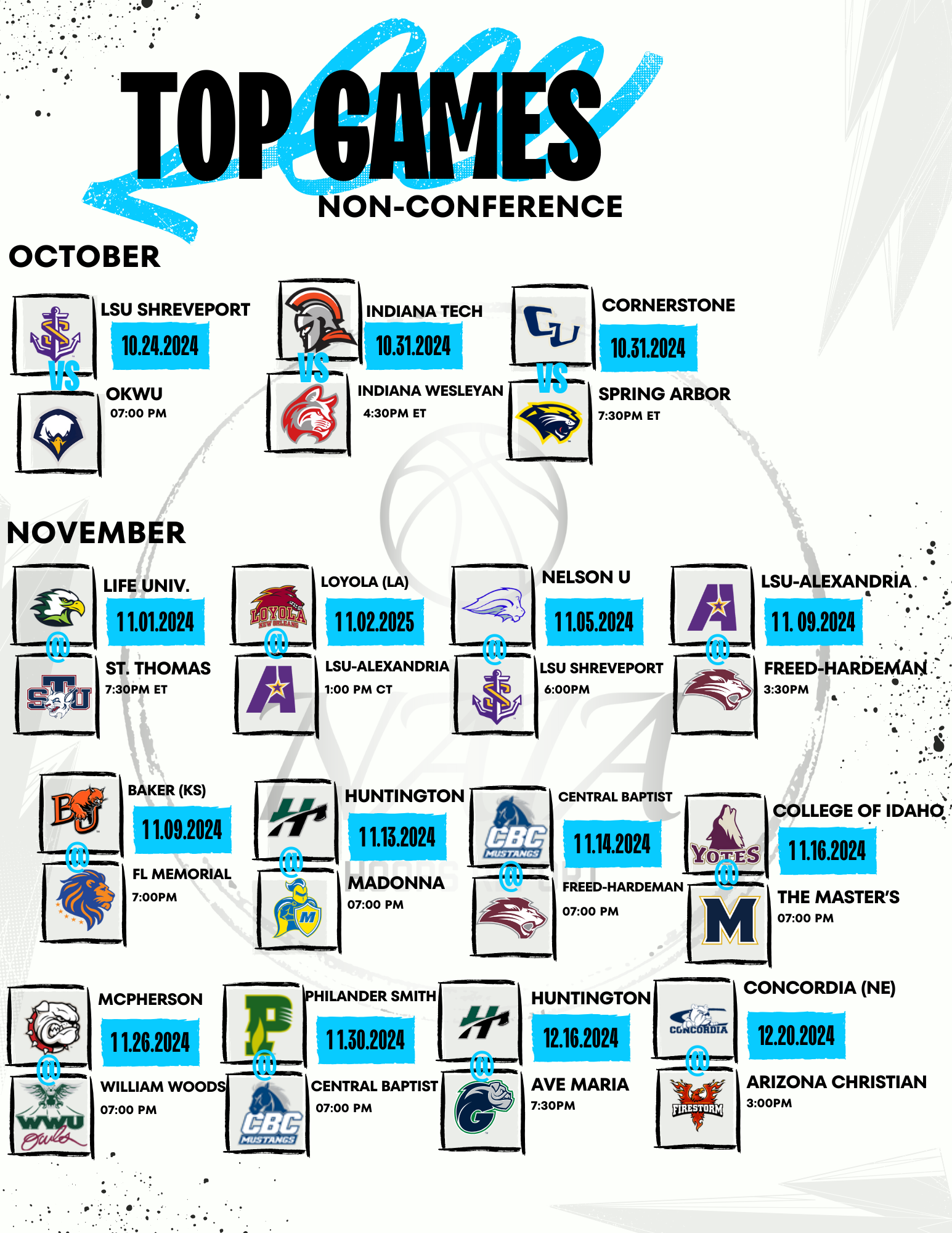 NAIA Top Non-Conf Games