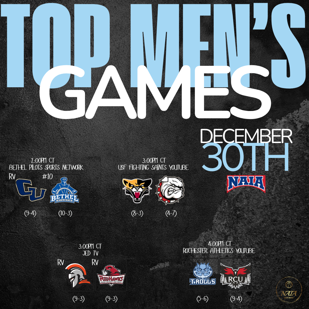 NAIA TOP MEN’S GAMES | December 30th