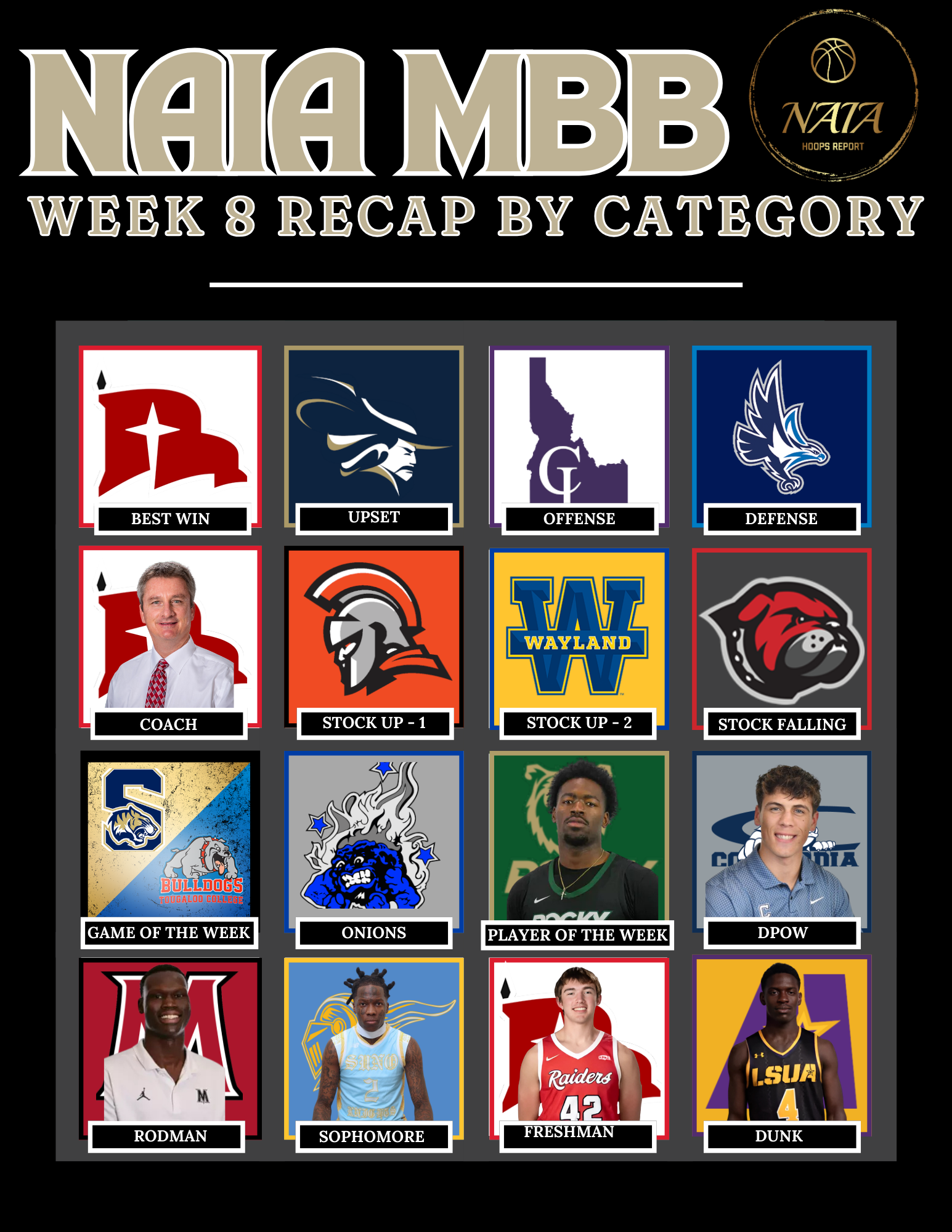 NAIA Men’s Basketball Week 8 Recap By Categories