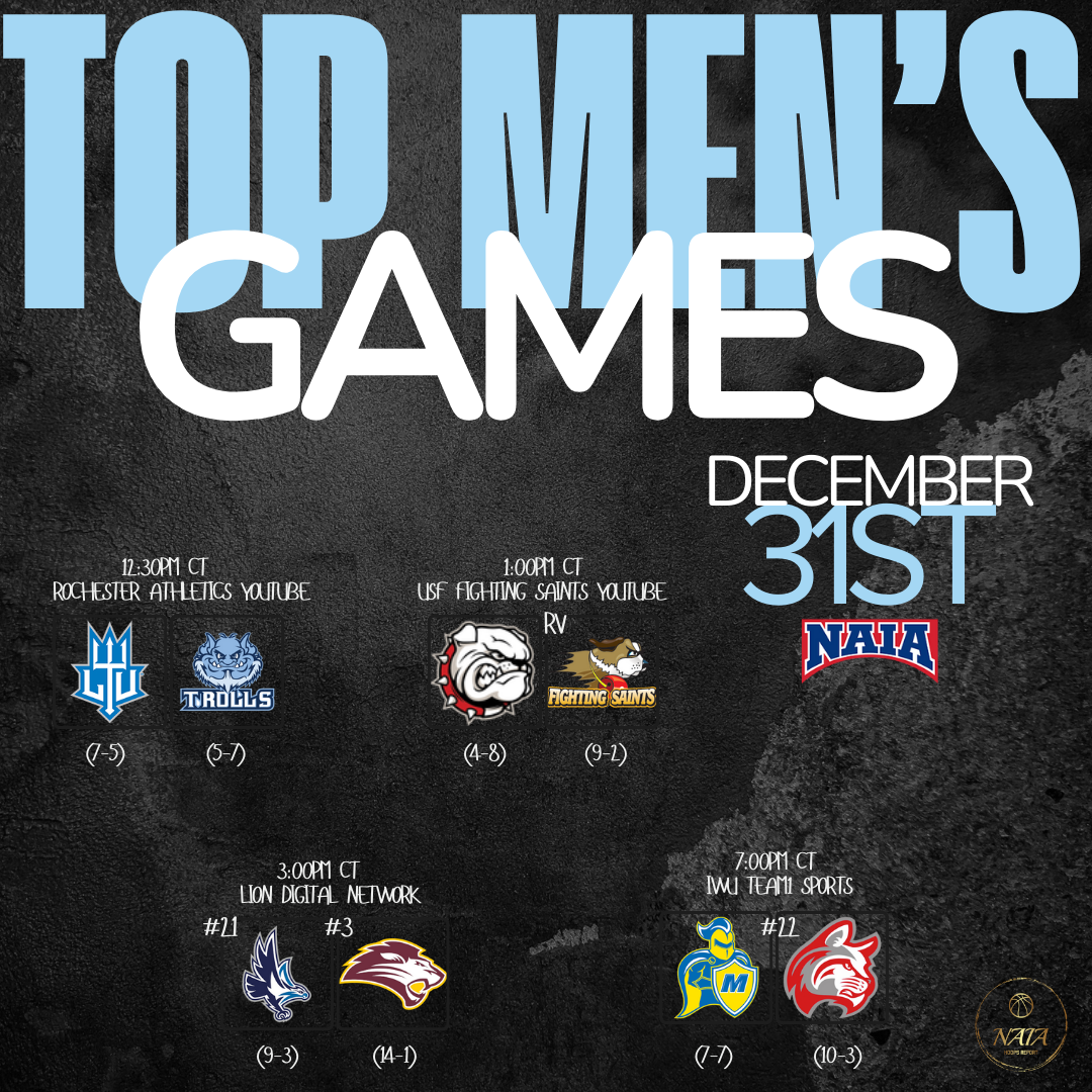 NAIA Top Men’s Games | December 31st