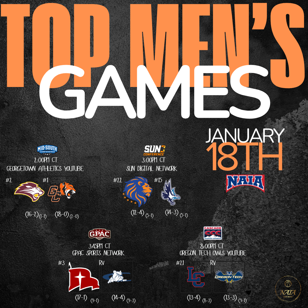 NAIA MBB TOP GAMES | JANUARY 18TH