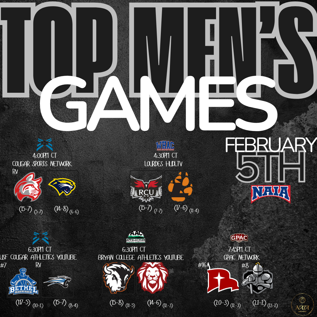 NAIA MBB Top Games | Feb. 5th